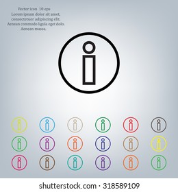 Information sign icon, vector illustration. Flat design style