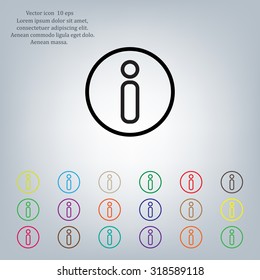 Information sign icon, vector illustration. Flat design style