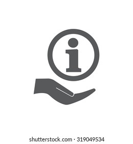Information sign icon, vector illustration. Flat design style