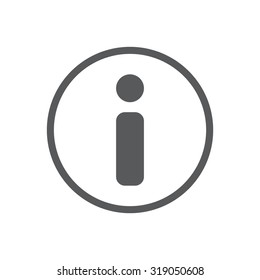 Information sign icon, vector illustration. Flat design style