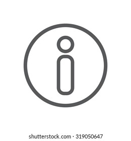 Information sign icon, vector illustration. Flat design style