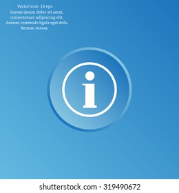Information sign icon, vector illustration. Flat design style