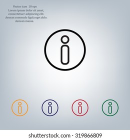 Information sign icon, vector illustration. Flat design style