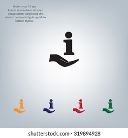 Information sign icon, vector illustration. Flat design style
