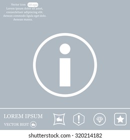 Information sign icon, vector illustration. Flat design style