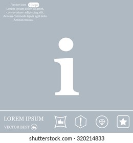 Information sign icon, vector illustration. Flat design style