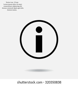 Information sign icon, vector illustration. Flat design style