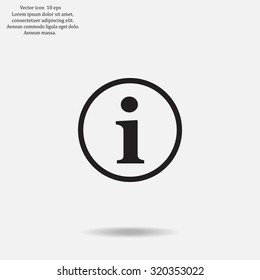 Information sign icon, vector illustration. Flat design style