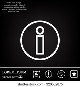 Information sign icon, vector illustration. Flat design style