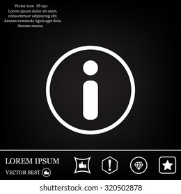 Information sign icon, vector illustration. Flat design style