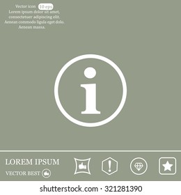 Information sign icon, vector illustration. Flat design style