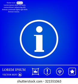 Information sign icon, vector illustration. Flat design style