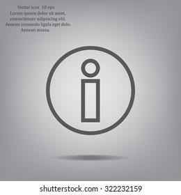 Information sign icon, vector illustration. Flat design style