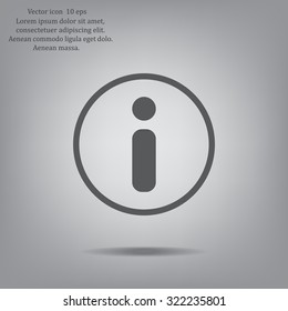 Information sign icon, vector illustration. Flat design style