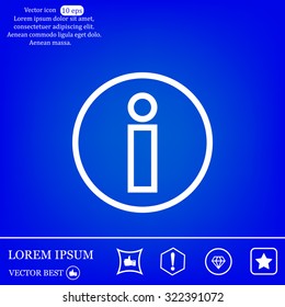 Information sign icon, vector illustration. Flat design style