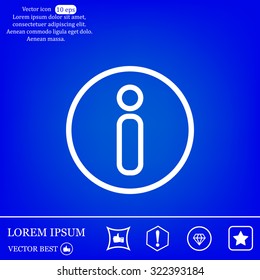 Information sign icon, vector illustration. Flat design style
