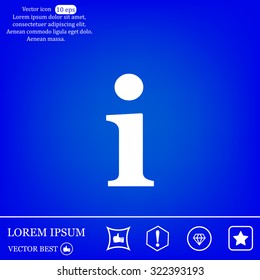 Information sign icon, vector illustration. Flat design style