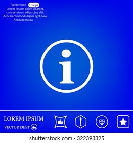 Information sign icon, vector illustration. Flat design style