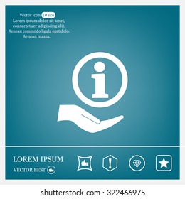 Information sign icon, vector illustration. Flat design style.