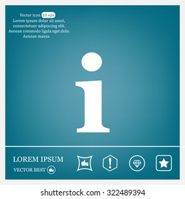 Information sign icon, vector illustration. Flat design style