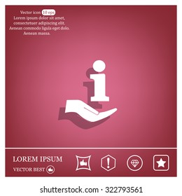 Information sign icon, vector illustration. Flat design style