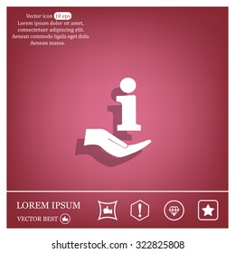 Information sign icon, vector illustration. Flat design style