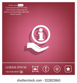 Information sign icon, vector illustration. Flat design style