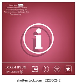 Information sign icon, vector illustration. Flat design style