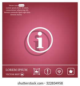 Information sign icon, vector illustration. Flat design style