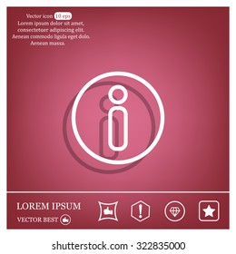 Information sign icon, vector illustration. Flat design style