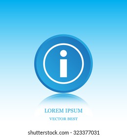 Information sign icon, vector illustration. Flat design style