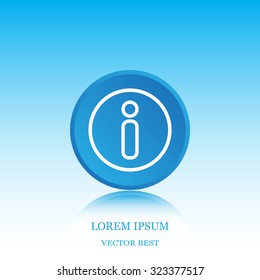 Information sign icon, vector illustration. Flat design style