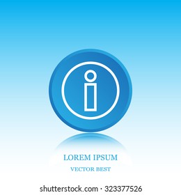 Information sign icon, vector illustration. Flat design style