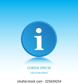 Information sign icon, vector illustration. Flat design style