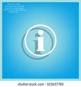 Information sign icon, vector illustration. Flat design style