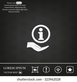 Information sign icon, vector illustration. Flat design style