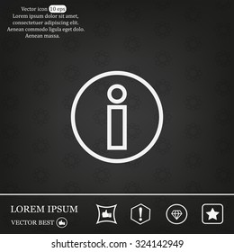 Information sign icon, vector illustration. Flat design style