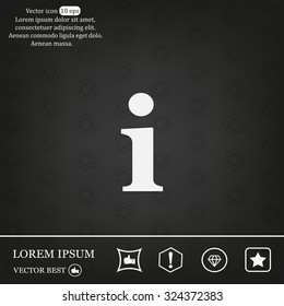 Information sign icon, vector illustration. Flat design style