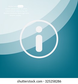 Information sign icon, vector illustration. Flat design style