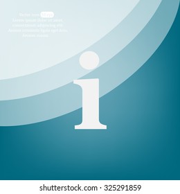 Information sign icon, vector illustration. Flat design style