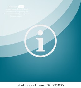 Information sign icon, vector illustration. Flat design style
