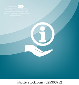 Information sign icon, vector illustration. Flat design style