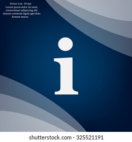 Information sign icon, vector illustration. Flat design style