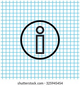 Information sign icon, vector illustration. Flat design style