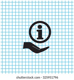Information sign icon, vector illustration. Flat design style