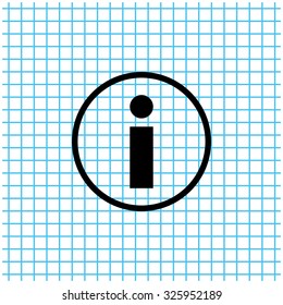 Information sign icon, vector illustration. Flat design style