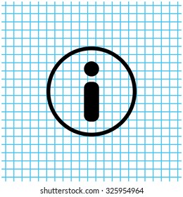 Information sign icon, vector illustration. Flat design style