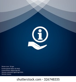 Information sign icon, vector illustration. Flat design style