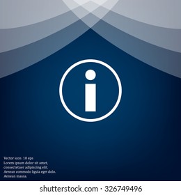 Information sign icon, vector illustration. Flat design style