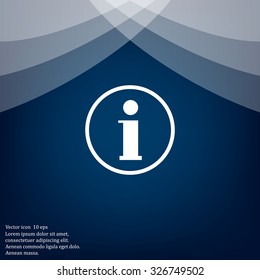 Information sign icon, vector illustration. Flat design style